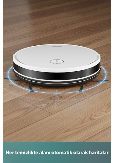 Homend Alex 1288H Moplu Ve Akıllı Robot Süpürge Gyroscope Beyaz