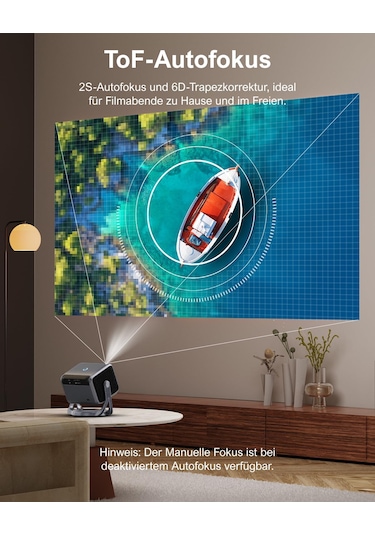 Ultımea Poseidon C40 - 600 Ansılümen, Android Tv 11, Netflix Wi-fi 6 & Bluetooth 5.3, Max.120" 4k Projeksiyon Utm U0322