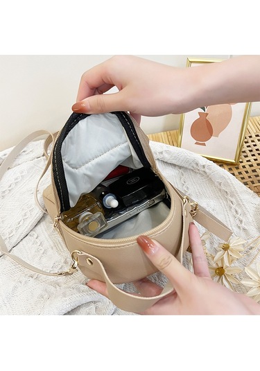 Tuomeng Kadın Modası Çok Yönlü Günlük Düz Renk Sırt Çantası Haki Haki