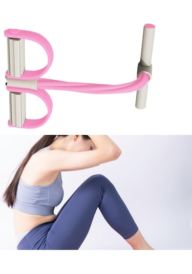 Suntek Elastik Pedal Çektirme Direnç Bandı Çekme Pembe-gri Gri - Pembe