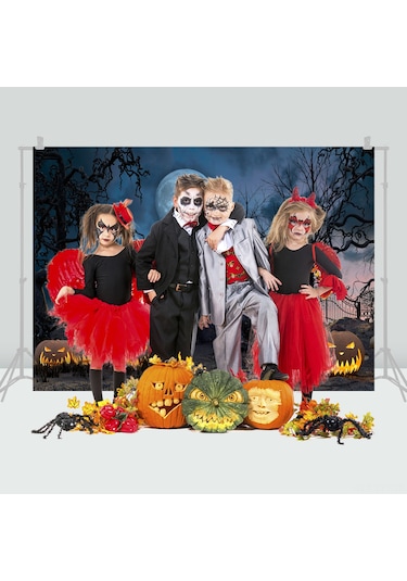 Youtek Halloween Fotoğraf Çekimi İçin 2.1x1.5m Poliester Arka Plan Örtüsü, Taşınabilir Ve Yıkanabilir Beyaz