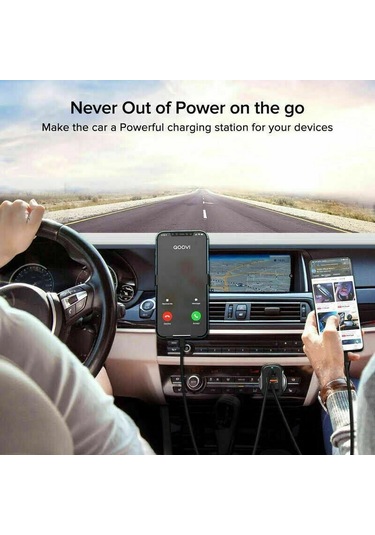 Monyee 30w Pd 3 Lü Usb Araç Şarj Cihazı, 2.4a Hızlı Şarj, İphone 13/12/11, İpad, Android Uyumlu, Siyah 12-24v Giriş