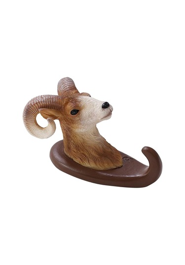 Suntek Yaratıcı Duvara Monte Askılı Ev Dekor Keçi Hayvan Kafası Askı Çok Renkli