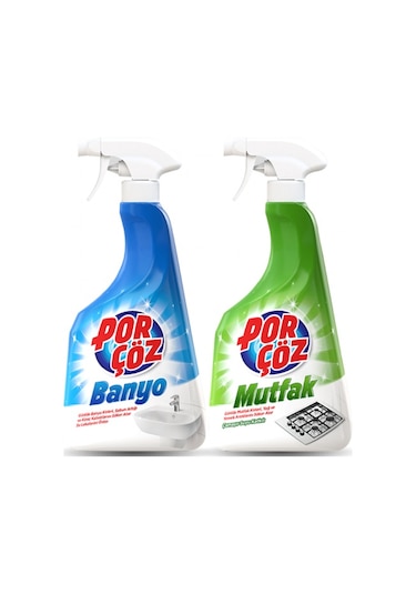 Porçöz Banyo Temizleyici 750 ML + Mutfak Temizleyici 750 ML