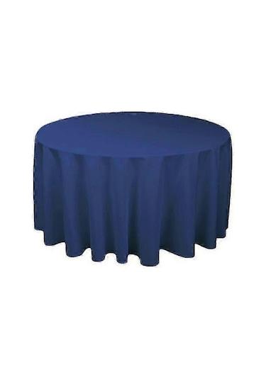 Düğün İçin Düz Renk Masa Örtüsü Yuvarlak Polyester Dayanıklı Masa Örtüsü Çap 160cm Beyaz Diğer