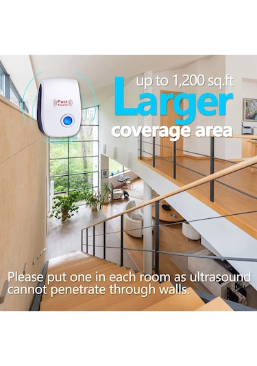 Xurunkeji 6'lı Paket Ultrasonik Haşere Kovucu Elektronik Fişli Kemirgen Fare Hamam Böceği Böcek Kovucu İç Mekan Ev Mutfak, Abd Fişi