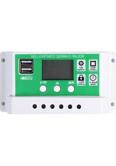 Ulzyvf Usb, Solar Şarj Regülatörü Pwm Panel Lcd Kontrol Güneş Ekranlı, Cihazı Çift Akıllı 50a 12/24v - Sd