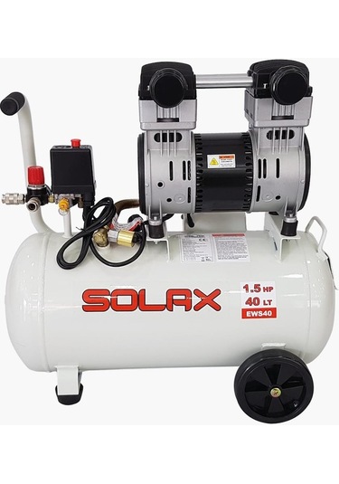 Solax EWS40 1.6 HP 8 Bar 40 LT Süper Sessiz Yağsız Kompresör