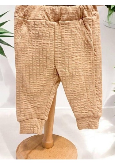 Erkek Bebek Yelekli 3 Lü Eşofman Takım-15378 Camel