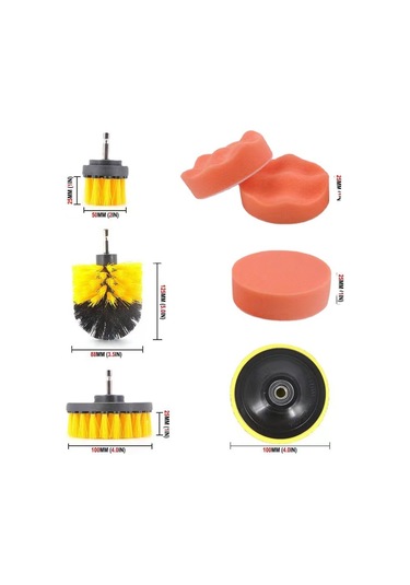 Yaozixa 40 Parçalı Elektrikli Matkap Fırçası İç Klima Çıkışı Temizleme Fırçası Araba Lastiği Temizleme Araba Yıkama Fırçası Cila