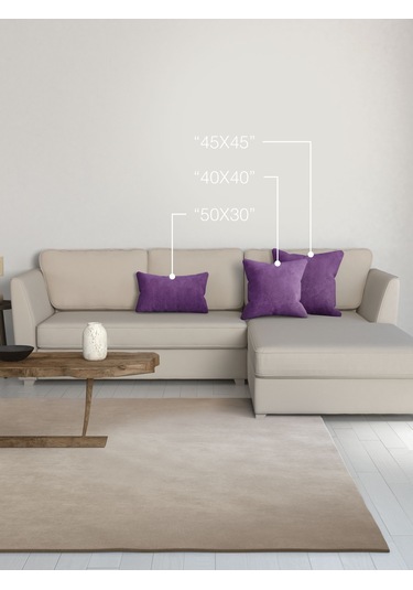 Br Perle Home Daily Series Menekşe Moru Rengi Kırlent Yastık Kılıfı Menekşe Moru