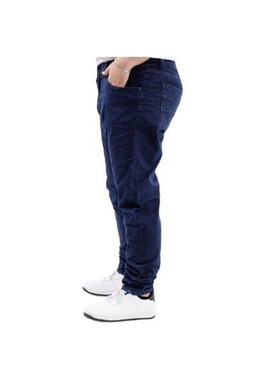 Büyük Beden Erkek Pantolon Kot 21920 Lacivert