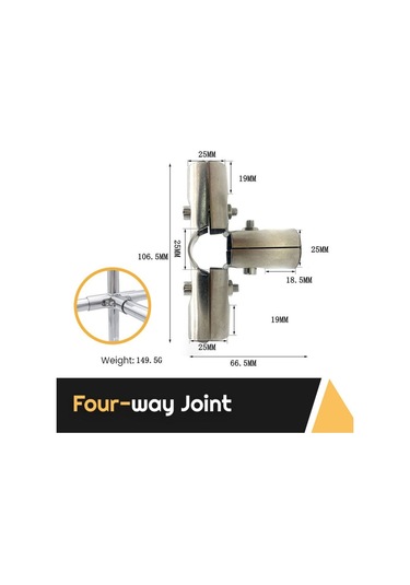 Yuvarlak Sabit Kelepçe Mobilya Donanım Çubuk Desteği Elbise Vitrin Rafı Boru Bağlantı Borusu Konektörü Four Way Joint