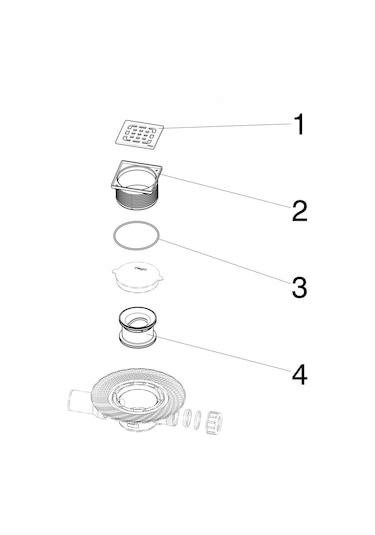 Viega Yer Sifonu 50 Lik Mafsallı Beyaz