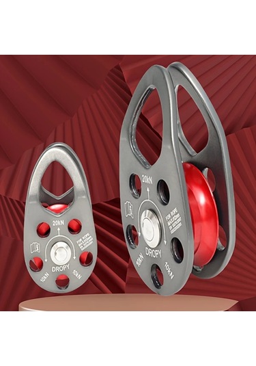 Elmpaly Gri Kırmızı Alüminyum Çok Yönlü Tekli Makara - Yüksek Dayanımlı, Aşınmaya Dayanıklı, Malzeme Taşıma Ve Endüstriyel Kullanım İçin