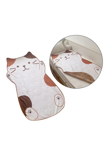 Suntek Yaz Kompakt Yumuşak Için Sevimli 1.5m Kedi Desenli Beyaz Beyaz