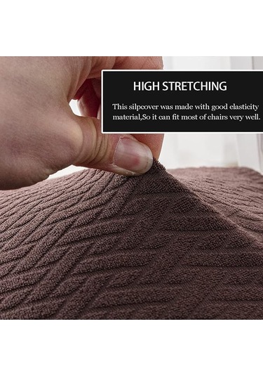 Lemestar 6 Adet Kahverengi Su Geçirmez Sandalye Koltuk Örtüsü - Esnek, Kaymazsız, Dayanıklı, Ev Ve Restoran İçin Kahverengi