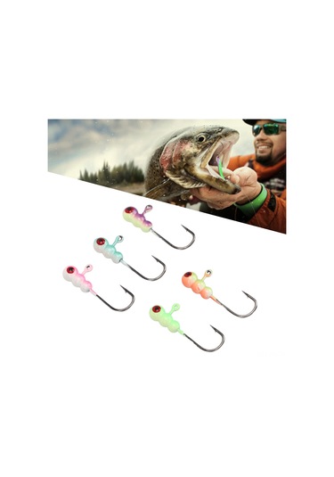 Kangvka 50 Adet Yüksek Karbon Çelik Jig Kafa İğne Seti - Keskin Uç, Taşınabilir Kutular, Tatlı Ve Tuzlu Su Balıkçılığı İçin
