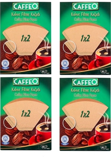 Caffeo 1 x 2 Kahve Filtre Kağıdı 4 x 80 Adet