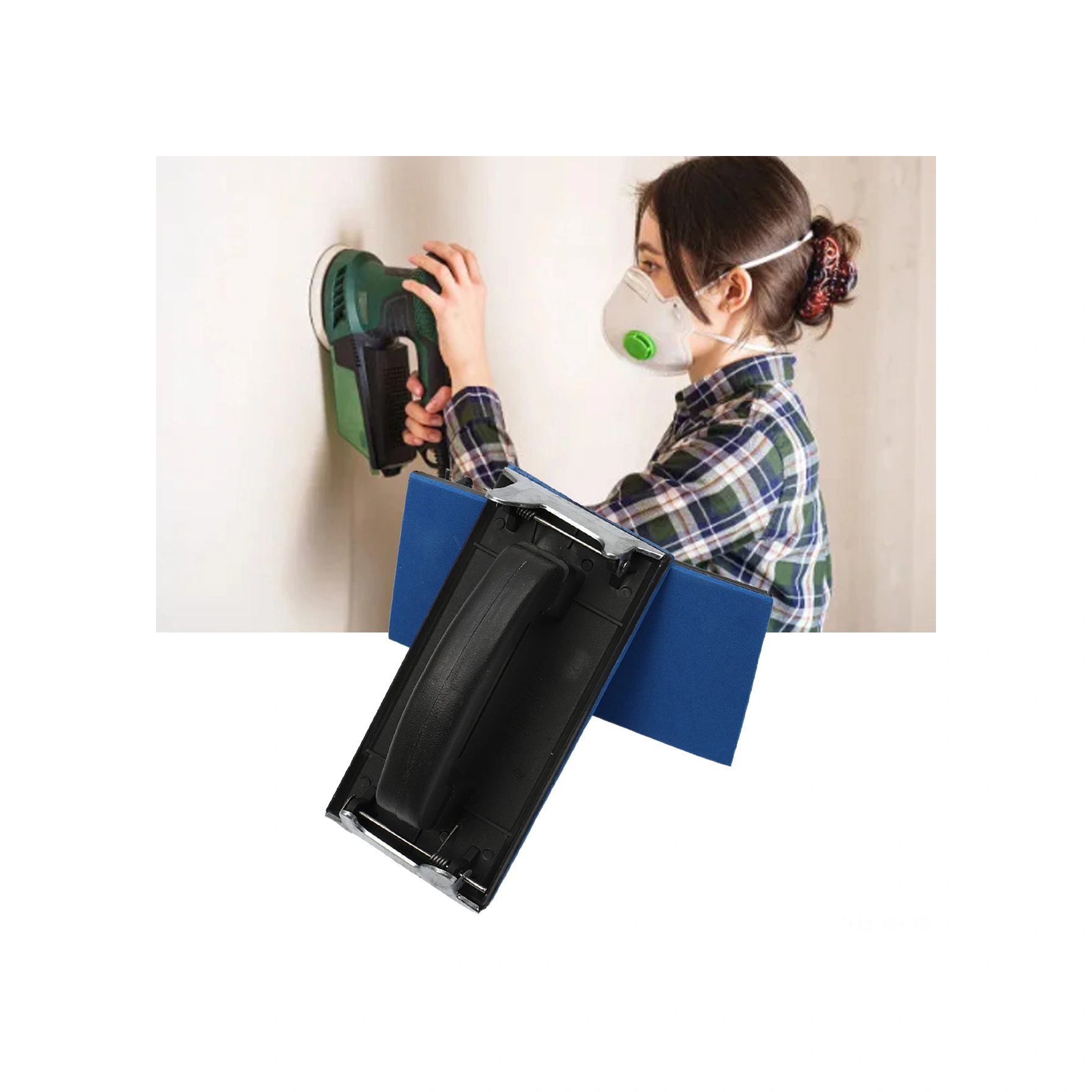 Folinda Plastik Zımpara Kağıdı Tutucu, Manuel Duvar Zımparalama Aleti, Verimli Yuvarlanma, Mobilya Ve Dekorasyon İçin