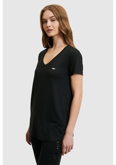 U.S. Polo Assn. U.s. Polo Assn. Kadın Siyah Tişört Basic 50323448-vr046