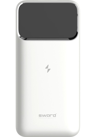 Sword 10.000mah Kablosuz Powerbank 22.5w Pd&qc Hızlı Şarj Type-c+usb+wireless Beyaz Sw-wq11 BEYAZ