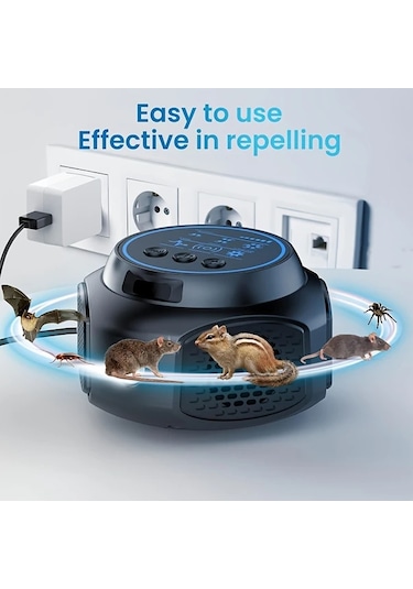 Boatshop1 Black Ses Dalgası Haşere Kovucu Yüksek Güçlü Ultrasonik Böcek Fare Sivrisinek Önleyici Usb Kablolu Büyük İç Mekanlar İçin