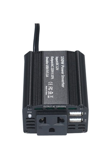 Novahub 150w Taşınabilir Güç Dönüştürücü, Dc 12v-ac 220v, 1 Ac Priz, 2 Usb, Kamp Ve Yolculuk İçin