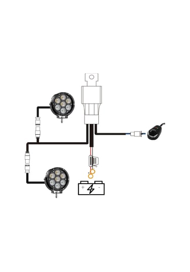 Motosiklet Profesyonel Led Sis Farı Kiti Renk Kapaklı 100w Modlu Beyaz + Kapak İle Sarı Sis Farı