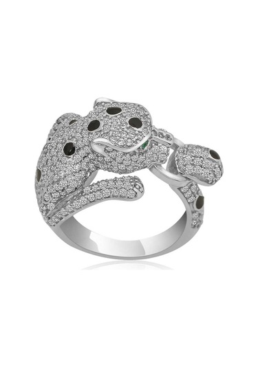 ​Gümüş Kaplan Figürlü Bayan Yüzük (551180254)