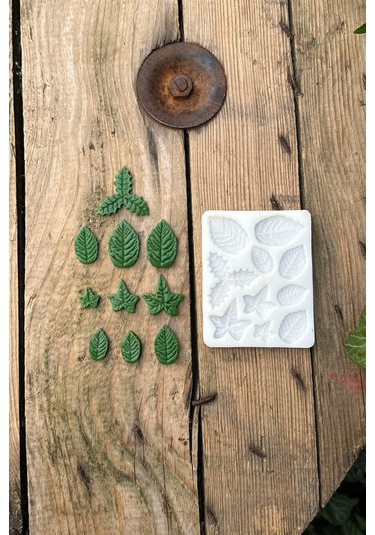 Yaprak Onlu Mum Kalıbı Silikon