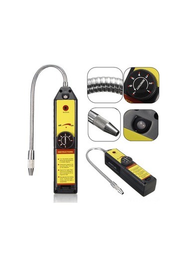 Ev İçin Taşınabilir Soğutucu Halojen Sızıntı Dedektörü R134a R410a R22a Hfc Cfc Hava Gazı Hvac Gaz Sızıntı Tespit Test Cihazı Kontrol Aracı Siyah