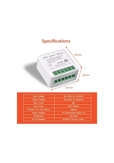 Tuya Destekli Akıllı Wifi Işık Anahtar 5 Adet