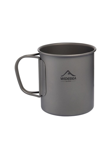 Wıdesea Wstt-375Ml Ultralight Titanyum Alaşımlı Bardak 375 Ml Katlanabilir Saplı Fda Sertifikası Yok Bpa Içermez