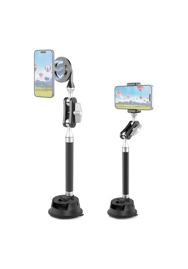 Puluz Pu273b Araç İçi Evrensel Manyetik Telefon Tutucu, 360 Dönebilir Çift Başlı Tasarım, Gopro Ve Akıllı Telefonlar İçin