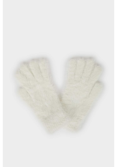 Defacto Kız Çocuk Triko Eldiven A6604a825wner214 Ekru