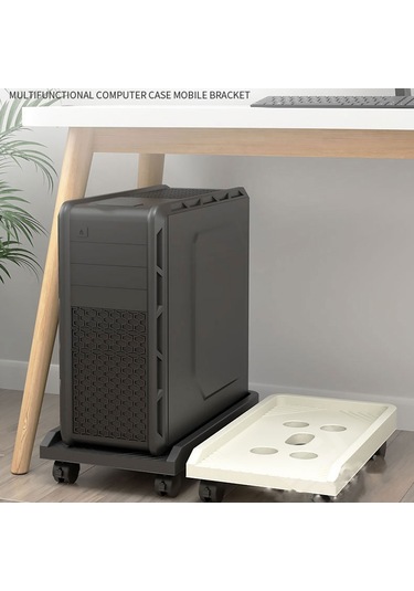 Sones 036-1 Masaüstü Bilgisayar Ana Bilgisayarı Tekerlekli Artırılmış Raf, Özellikler: Paralel Tekerlek Siyah