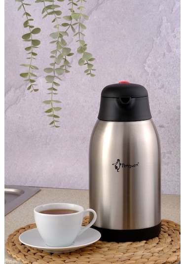 Penguen 1250P Paslanmaz Çelik Çay Termosu 2.5 Litre