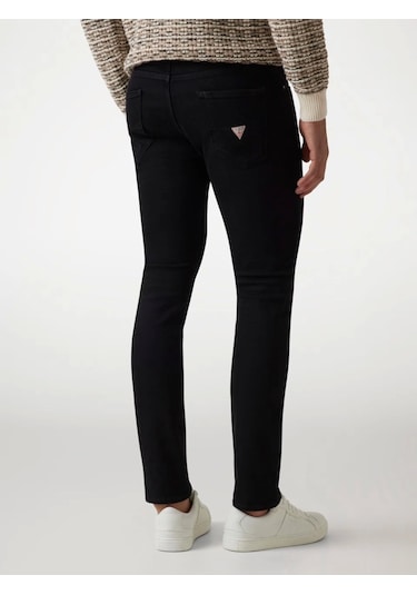 Guess Erkek Denim Skinny Fit Jeans Siyah