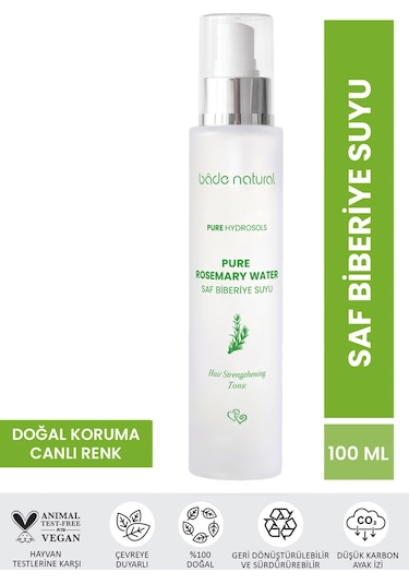 Bade Natural Biberiye Suyu Dökülme Karşıtı ve Saç Uzamasını Destekleyici Saç Toniği 100 ML