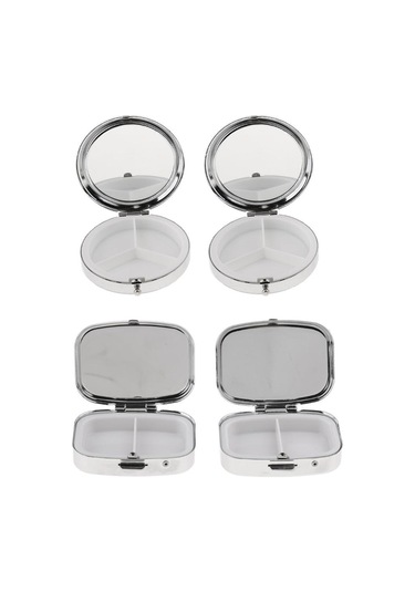 Suntek 2 Adet Vitamin Tıbbı Tablet Kutusu Hap Saklama Kutuları Diğer