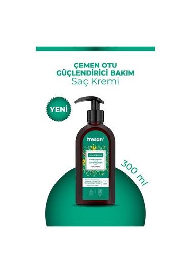 Tresan Çemen Otu Güçlendirici Sülfatsız Bakım Saç Kremi 300 Ml