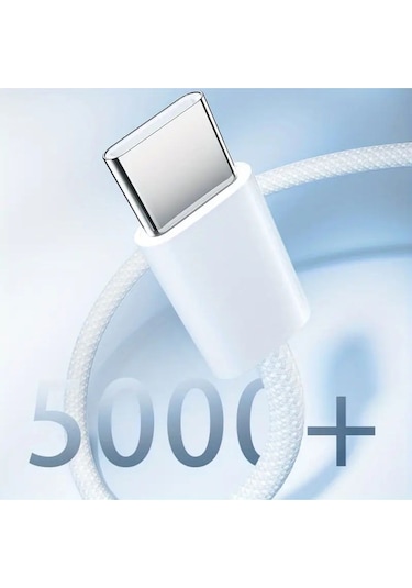 Type-c To Iphone Uyumlu Hızlı Şarj Kablosu Örgülü Kablo Iphone 14 13 12 11 X 7 8 Uyumlu Beyaz