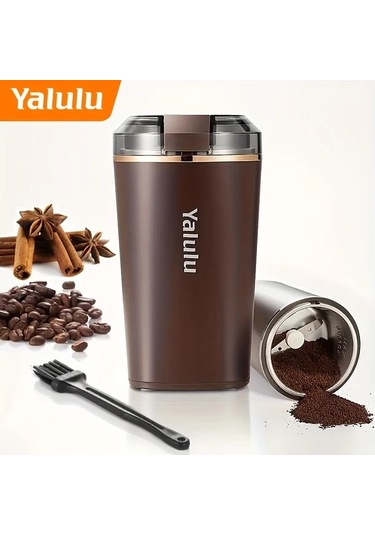 Honeybeeshop 21000 Rpm Çok Fonksiyonlu Elektrikli Kahve Değirmeni Yalulu Yuvarlak Şekil 110 130v Us Plug Coffee Color Ahşap