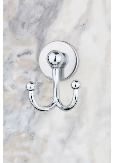 MultiStore Krom 5'li Banyo Aksesuar Seti Uzun Havluluk/Tuvalet Kağıtlığı/Bornoz Askısı/Sabunluk/Diş Fırçalık Gri