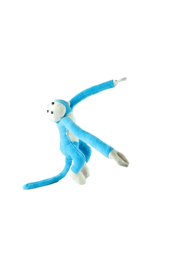 Pelüş Maymun Sevimli Sarılan Maymun Mavi 50 Cm