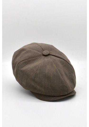 Erkek İngiliz Newsboy Kasket Kahve Driver Şapka - Standart Kahverengi