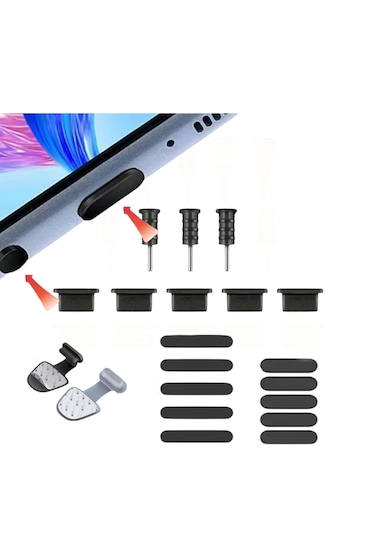 Telefon İçin Full Set 3 Adet Aux 5 Adet Typc Tıpa 10 Adet Tozl...