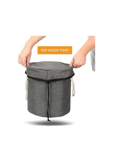 Didadodo Katlanır Oyuncak Sepeti Ve Oyun Halısı - Koyu Gri Çocuk Organizatörü Taşınabilir Koyu Gri