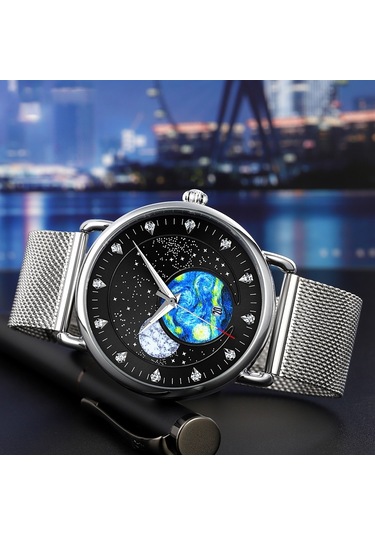 Sones Olevs 5622 Erkek Çizgi Roman Tarzı Çok İşlevli Işıklı Kuvars Saat Beyaz